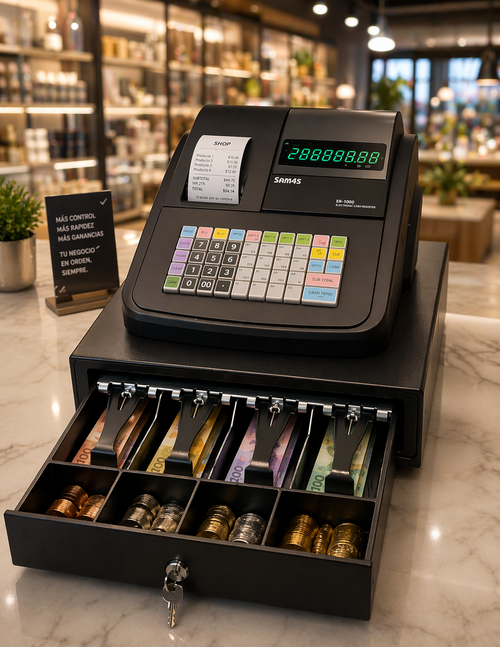 Caja Registradora Sam4s ER-180U – Control Interno / DE USO COMO NUEVA